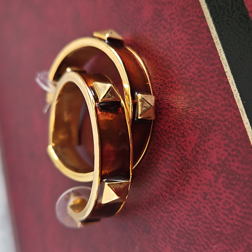 Graziano Vintage Large Hoop Earrings. - Picture 3 of 10